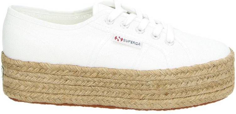 superga wit platform