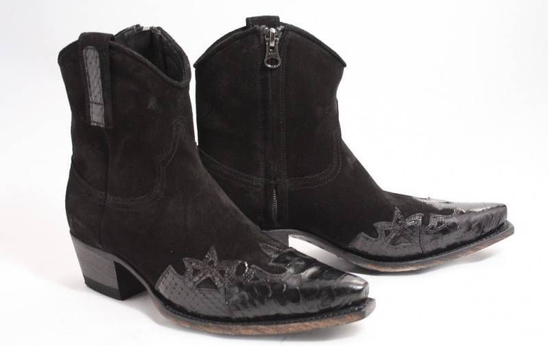 Sendra Dames enkellaars zwart 39