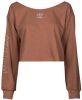 Adidas Slouchy Crew Sweatshirt Step Into You Dames Sweatshirts Brown 70% Katoen, 30% Polyester online kopen
