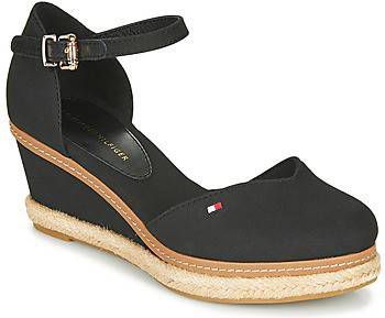 Tommy Hilfiger Zwarte Sandalen Basic Closed Toe Mid Wedge
