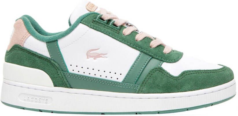 Lacoste T Clip Leather Colour Contrast Sneakers Dames