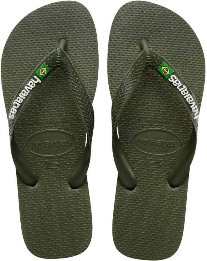 Havaianas Slippers Flipflops Brasil Logo Groen