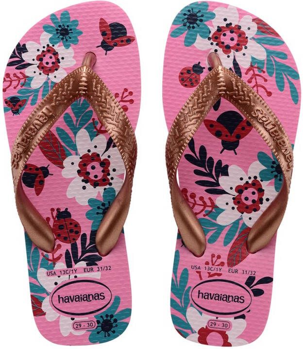 Havaianas Slippers Flipflops Kids Flores Roze