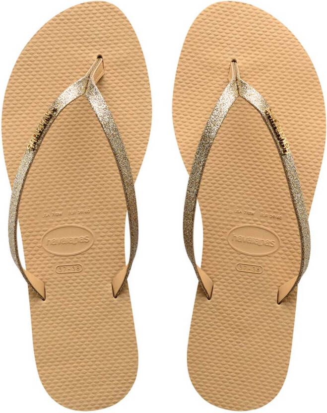 Havaianas Slippers Flipflops You Glitter Goudkleurig