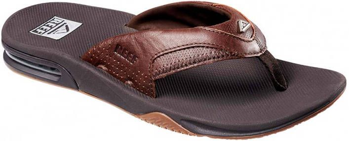Reef Slippers Leather Fanning Lux Bruin