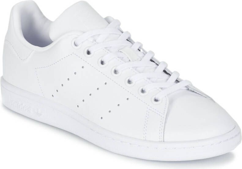 adidas Originals Stan Smith J leren sneakers wit