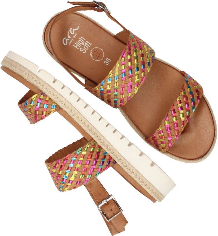 Ara Sandaal Dames Cognac/Multi