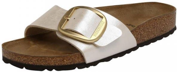 Birkenstock Madrid Big Buckle pearl white