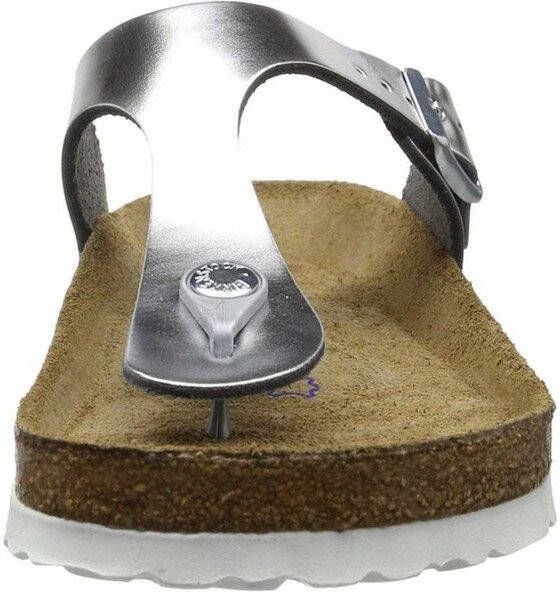Birkenstock Zilver Gizeh Soft sandaal normaal , Grijs, Dames