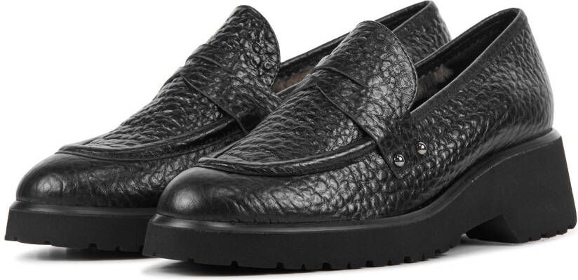 Brunate Dames leren dames instapschoenen 32087