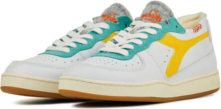 Diadora Heritage Dames leren dames sneakers mi basket rc vilt