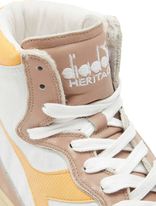 Diadora Heritage Mi Basket Used White Beeswax Sneakers