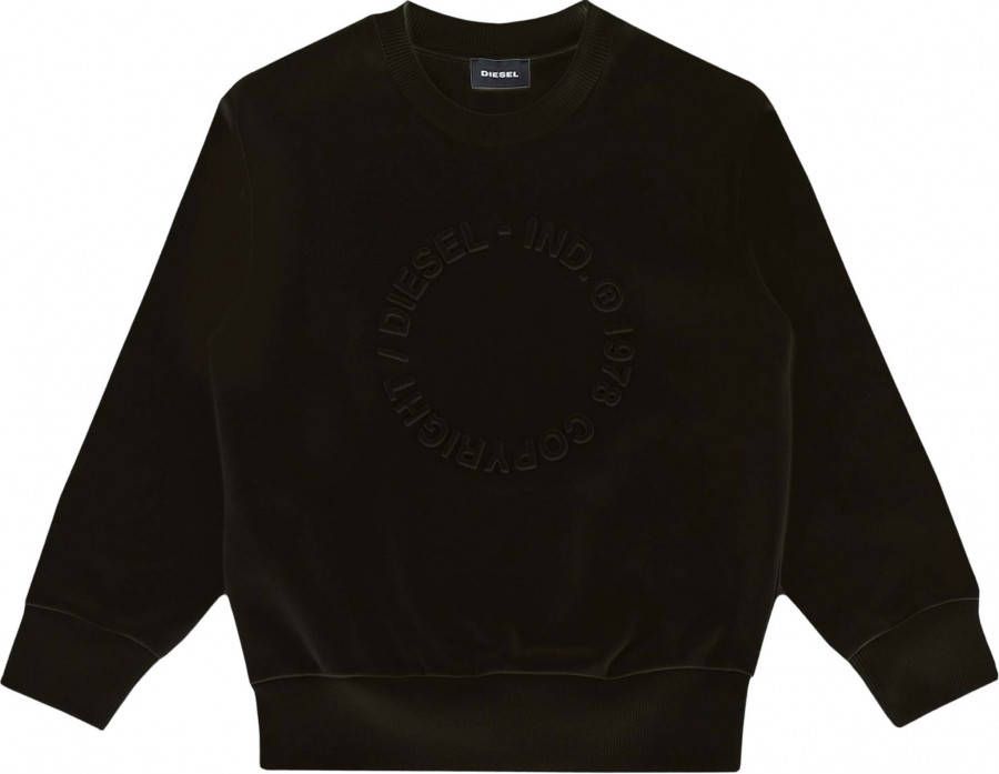 Diesel Embossed logo sweater zwart