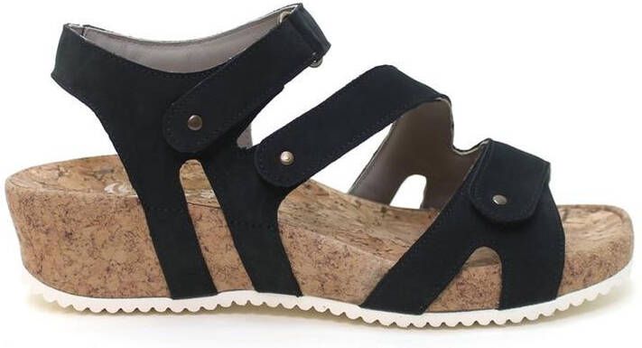 Durea sandaal 7385 025 8341 , Zwart, Dames