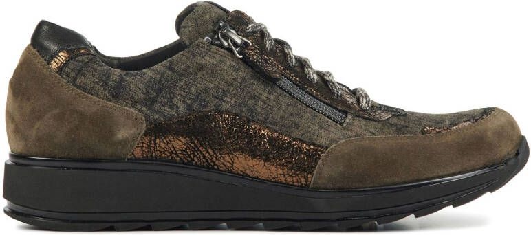 Durea 6263 685H Taupe H Wijdte Veterschoenen