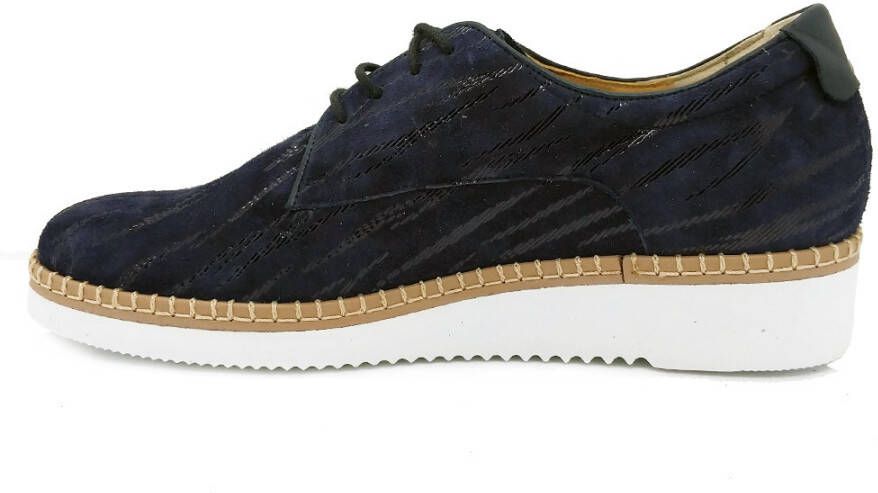 Durea Blauwe Veterschoen Wijdte G