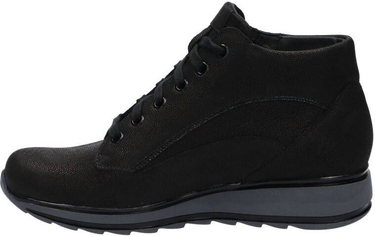Durea Zwarte Veterschoenen Wijdte H