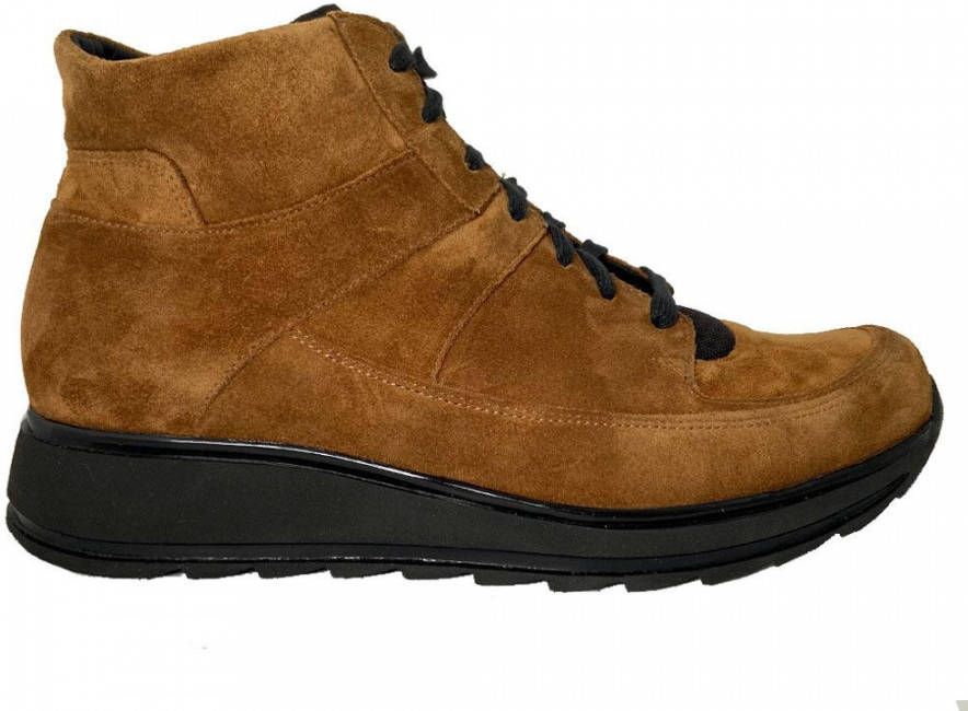 Durea Bruine Veterschoenen Wijdte K