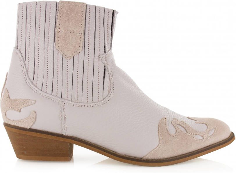 Dwrs Austin Western enkellaarsje Suede Leer | Lila , Beige, Dames