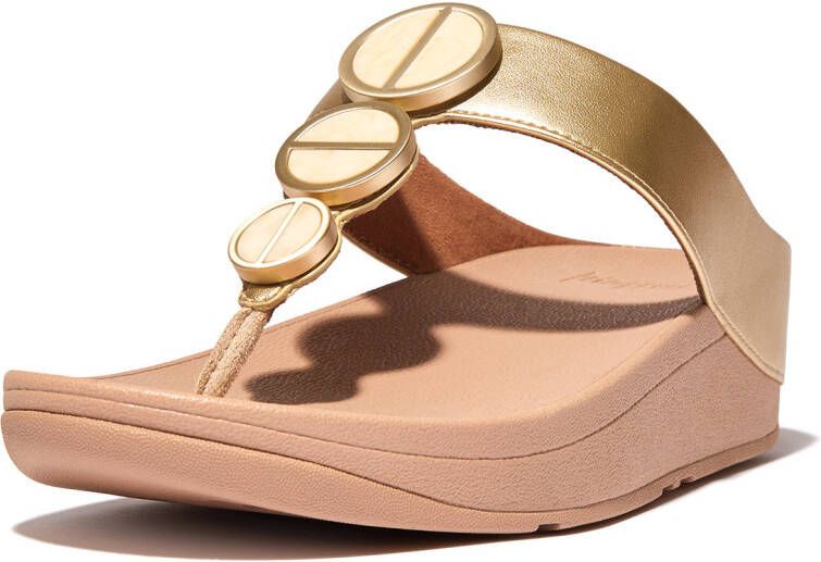 FitFlop Halo metallic trim toe post sandals