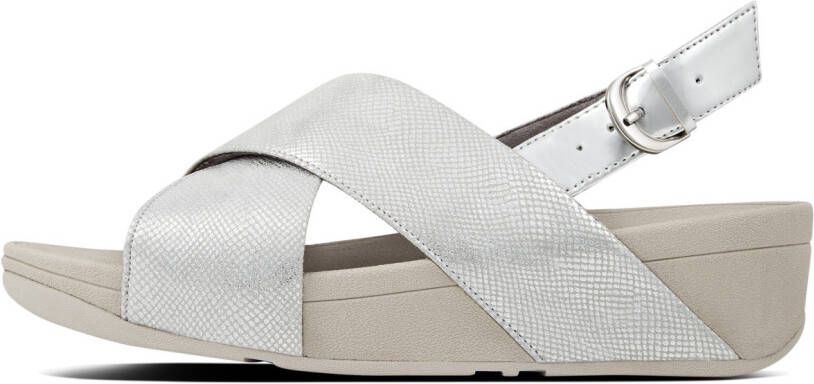 FitFlop Lulu™ cross back strap sandals shimmer print