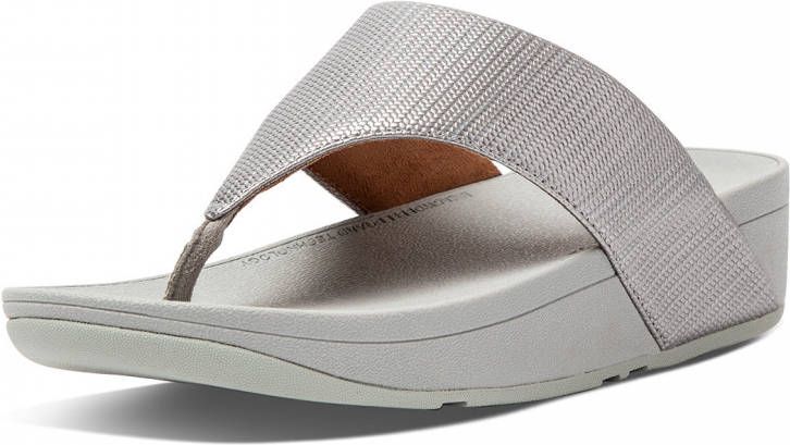 FitFlop Olive textured glitz toe post sandals
