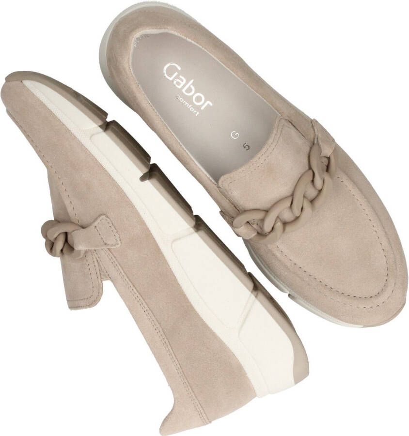 Gabor Instappers kalfssuèdeleer Comfort beige