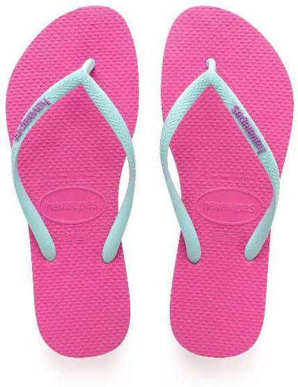 Havaianas Slipper Slim Logo 4119787.2397.I25 Roze / Blauw-28 maat 28