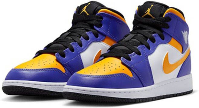Jordan Air 1 Mid Lakers(Gs), Geel, Dames