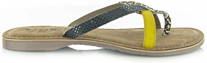 Lazamani Ladies toe slippers neon