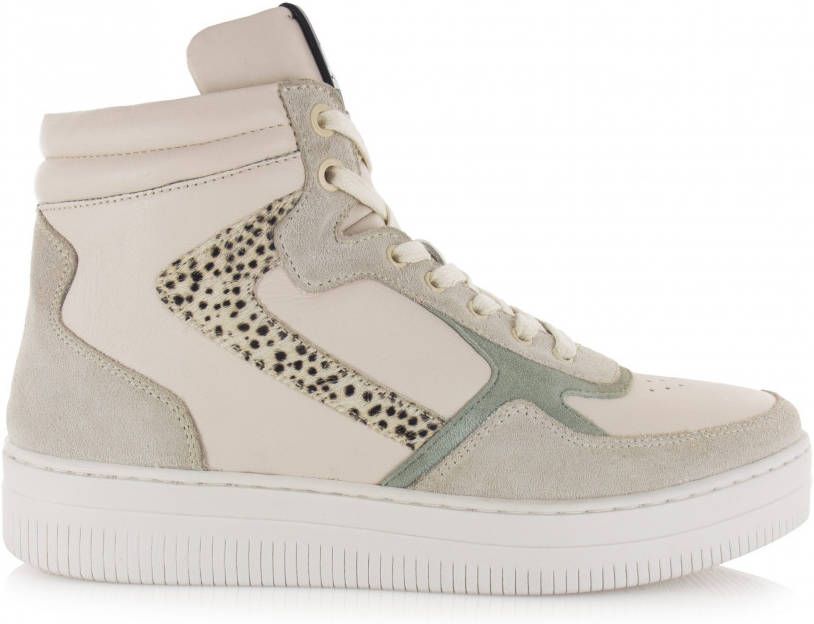 Maruti Mona Off White Green Sneakers hoge sneakers