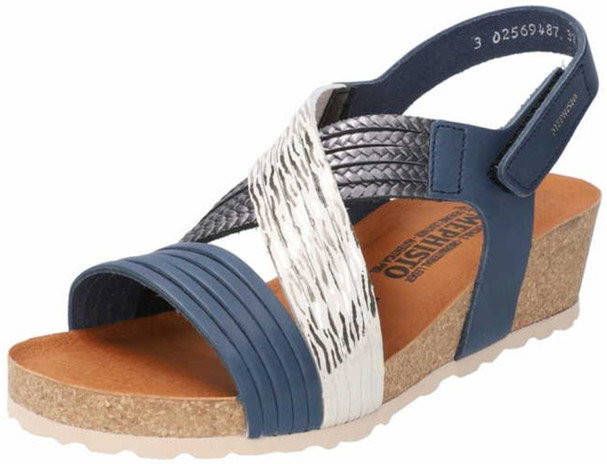 Mephisto Sandalen Renza rundleren riempjes blauw