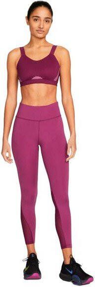 Nike one dri fit mid rise 7/8 sporttight paars dames