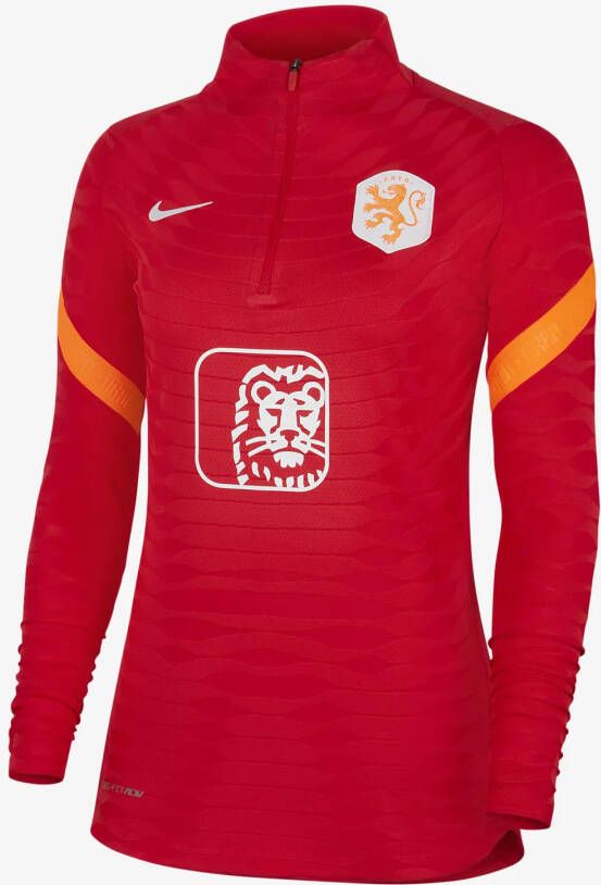 Nike Nederland Trainingsshirt Dri FIT ADV Elite Drill EK Vrouwen 2022 Rood/Oranje/Wit Vrouw