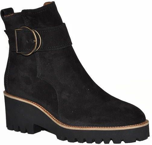 Paul Green Zwarte Laarsjes Soft Suede