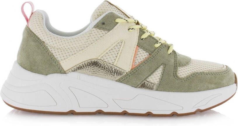 PS Poelman POSH by Poelman Carocel chunky sneakers groen/ecru