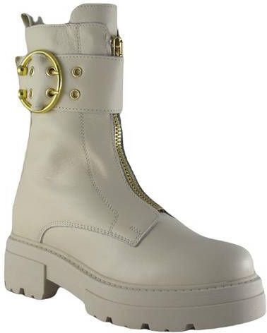 PS Poelman Loki leren bikerboots off white