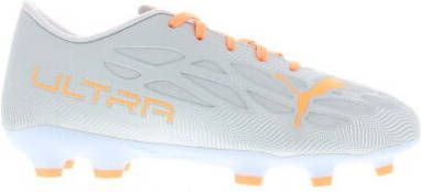 PUMA Ultra 4.4 Gras/Kunstgras Voetbalschoenen(MG)Kids Zilver Oranje
