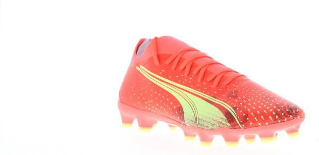 PUMA Ultra Match Gras/Kunstgras Voetbalschoenen(MG)Oranje Lichtgroen