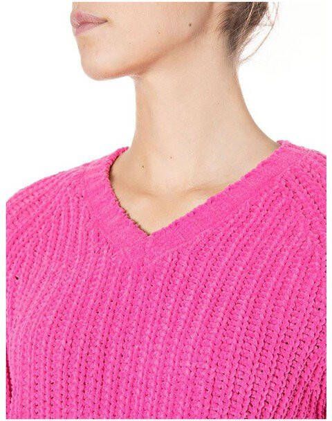 Replay V hals gebreide kleding , Roze, Dames