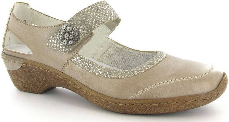 Rieker Dames Instapschoenen  Taupe