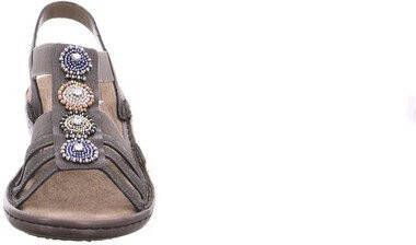 Rieker sandal med lav hæl, (Grå/brun)