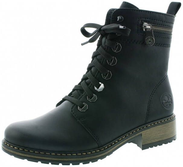 Rieker Veterboot Dames Zwart