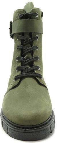 Rieker Veterboots Groen Synthetisch 172243