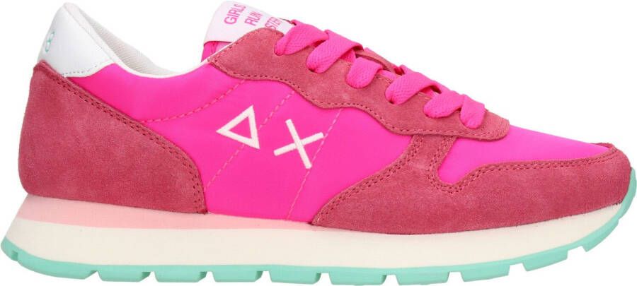 SUN68 Ally Solid Nylon Sneaker Dames Roze