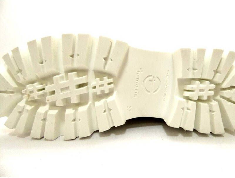 tamaris Witte casual veterlaarzen , Wit, Dames