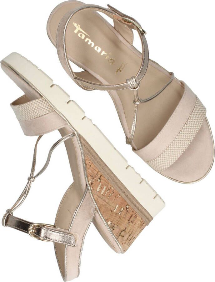 Tamaris Sandaal Dames Beige/Zilver