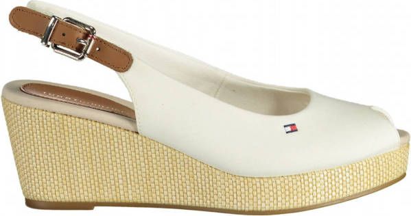 Tommy Hilfiger Witte Espadrilles Iconic Elba Sling Back Wedge
