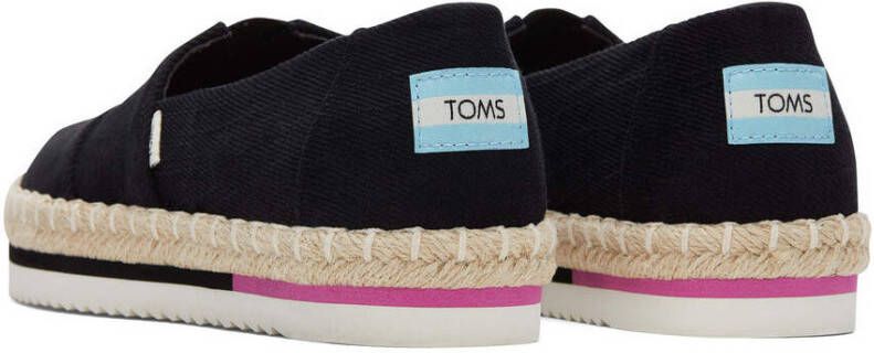 TOMS Alpargata platformschoenen , Zwart, Dames