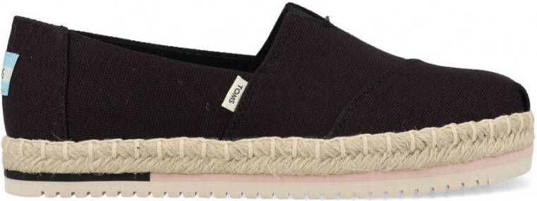 Toms Alpargata Platform Rope espadrilles zwart